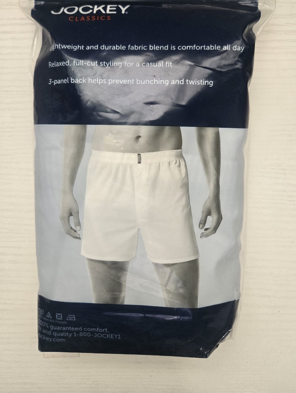 Jockey White Men’s Classic Boxer Shorts